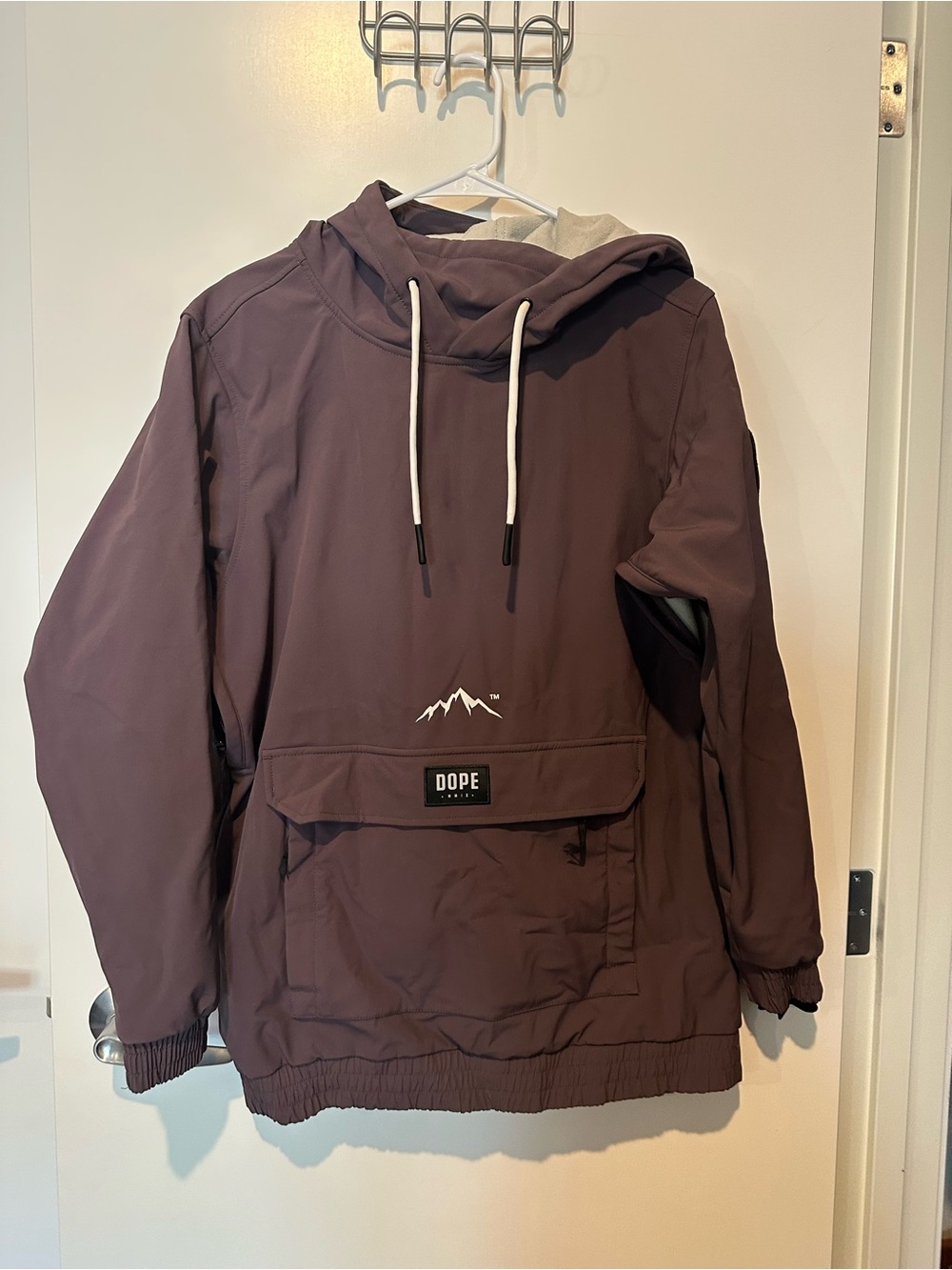 DOPE Pullover Anorak Jacket in Eggplant